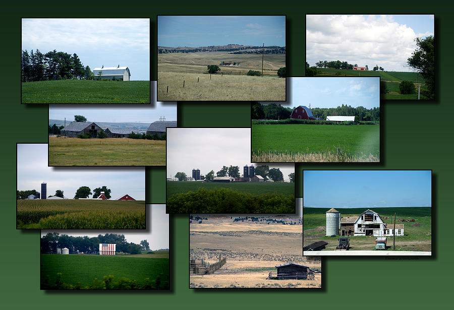 Western Farms And Ranches Buildings Collage 02 Photograph by Thomas Woolworth