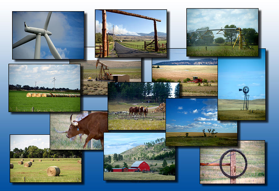 Western Farms And Ranches Collage 01 Photograph by Thomas Woolworth