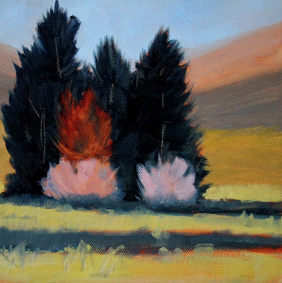 Western Grove Painting by Nancy Merkle