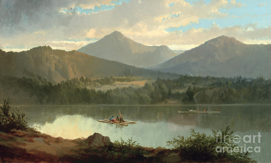 Mountain Painting - Western Landscape by John Mix Stanley by John Mix Stanley