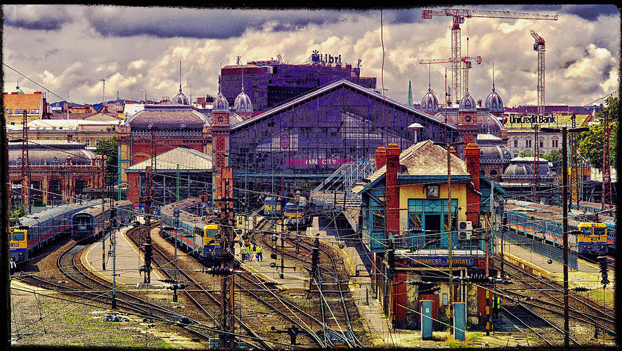 Western Rail Station, Budapest Digital Art by Judith Barath