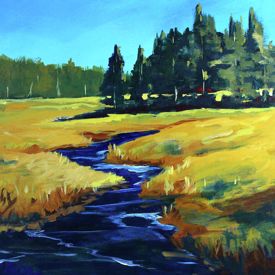 Western River Painting by Nancy Merkle
