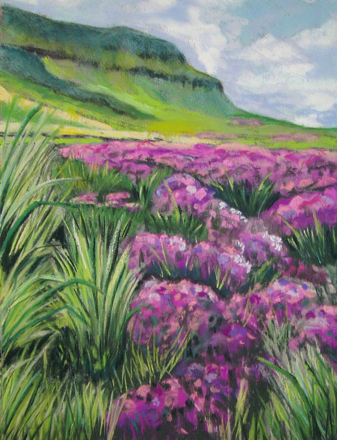 Western Spring Flowers Pastel by Donna Chambers
