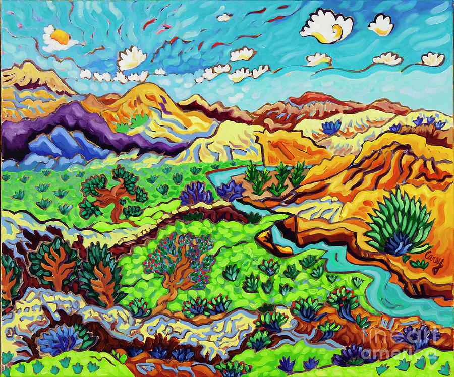 Western Sun Painting by Cathy Carey