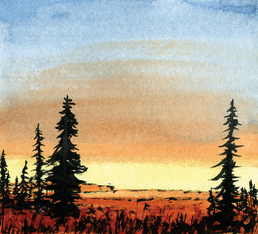Western Sunset Mixed Media by R Kyllo