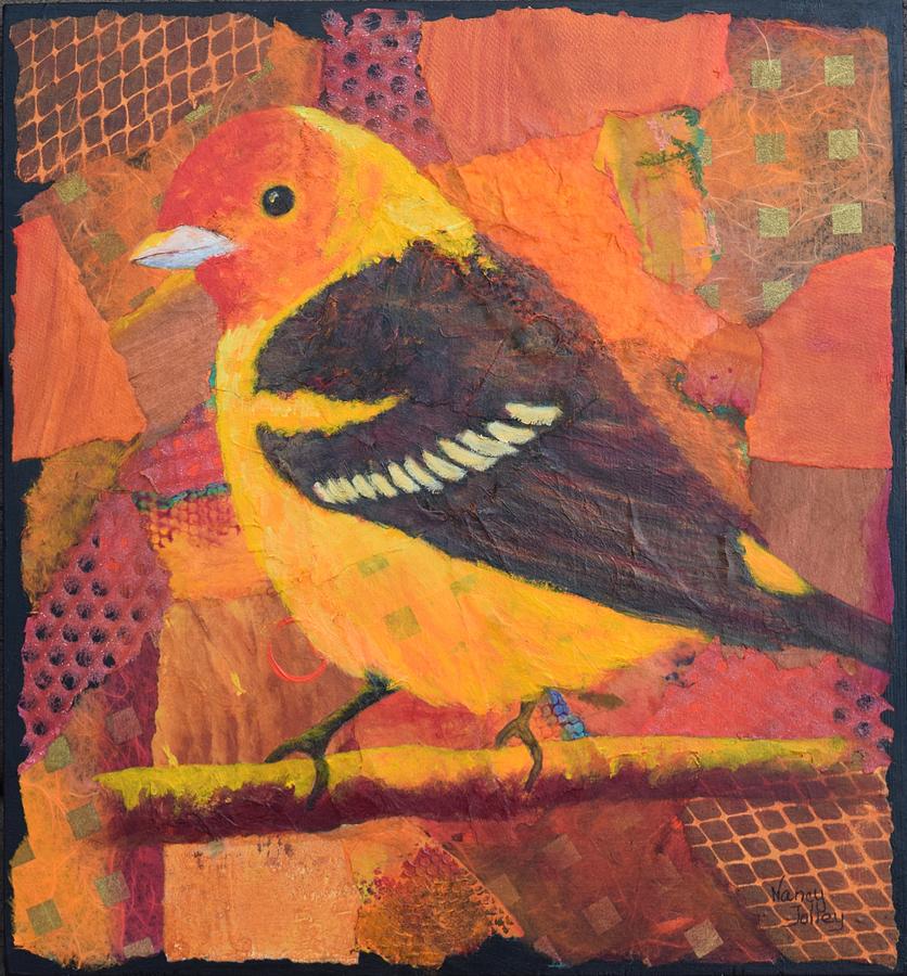 Western Tanager Painting by Nancy Jolley
