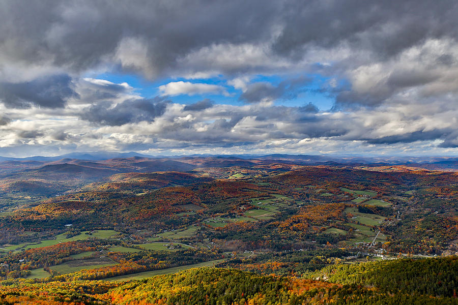Western view from Mt Ascutney Photograph by Vance Bell