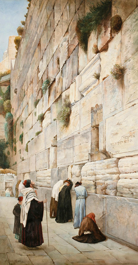 Western Wall. Jerusalem Painting by Gustav Bauernfeind