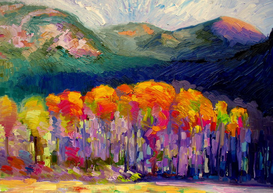 Westfork Fall Colors Painting by Gregg Caudell