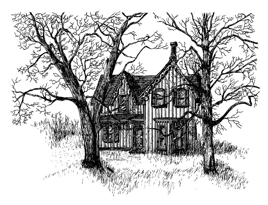 Westhill House 1 Drawing by Ron Haist