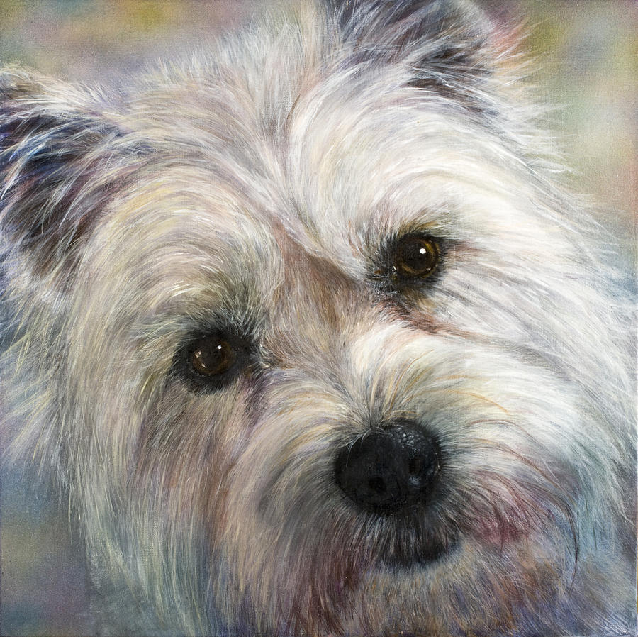 Dog Painting - Westie by Linnell Esler