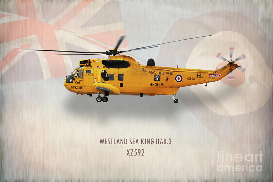 Westland Sea King HAR3 XZ592 Digital Art by Airpower Art