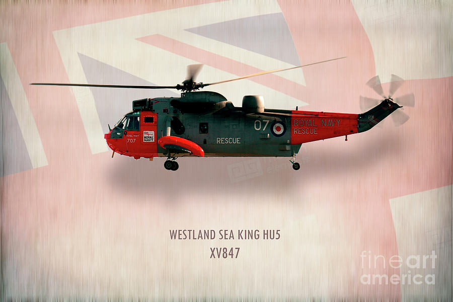 Westland Sea King HU5 XV847 Digital Art by Airpower Art