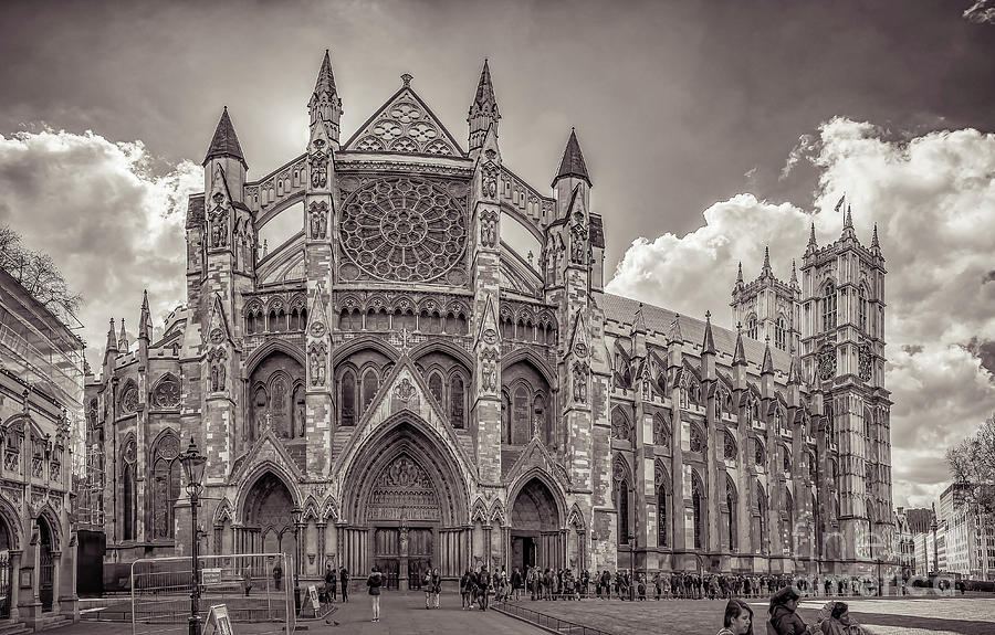 Westminster Abbey Panorama Monochrome Photograph