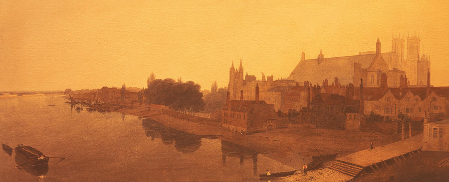 Westminster Abbey  Painting by Peter de Wint