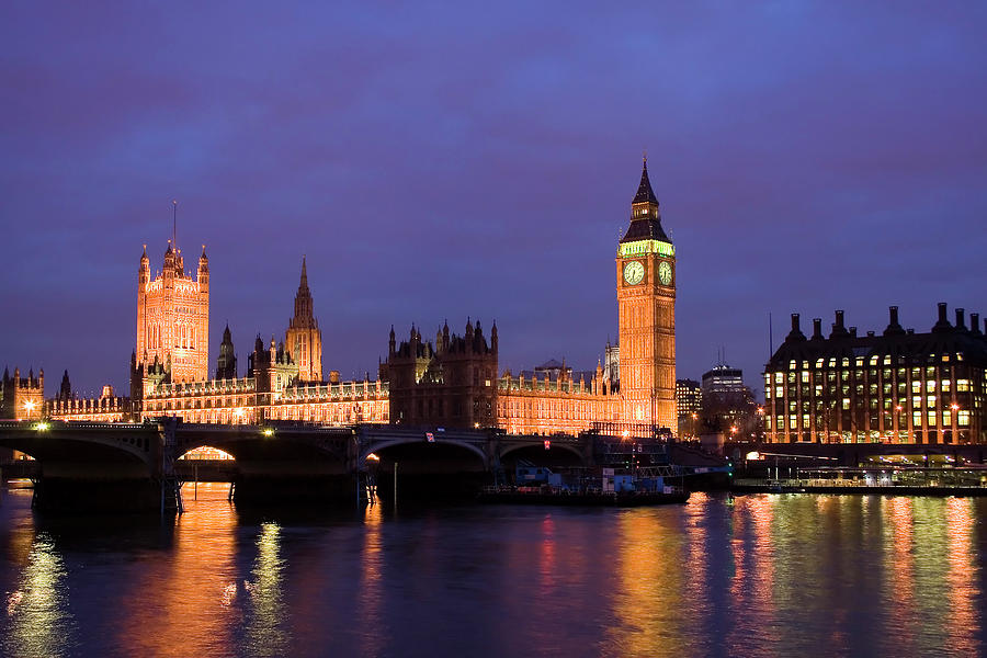 London Photograph - Westminster at Sundown by Shawn Everhart