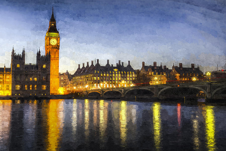 Westminster Bridge and Big Ben Art Photograph by David Pyatt