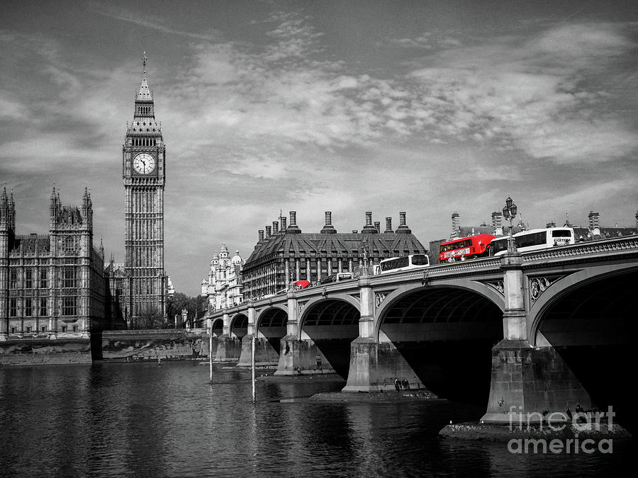 Westminster Bridge and Big Ben London Photograph by Lynn Bolt