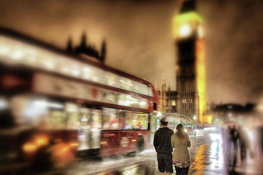 Westminster Bridge in Rain Photograph by Jim Albritton