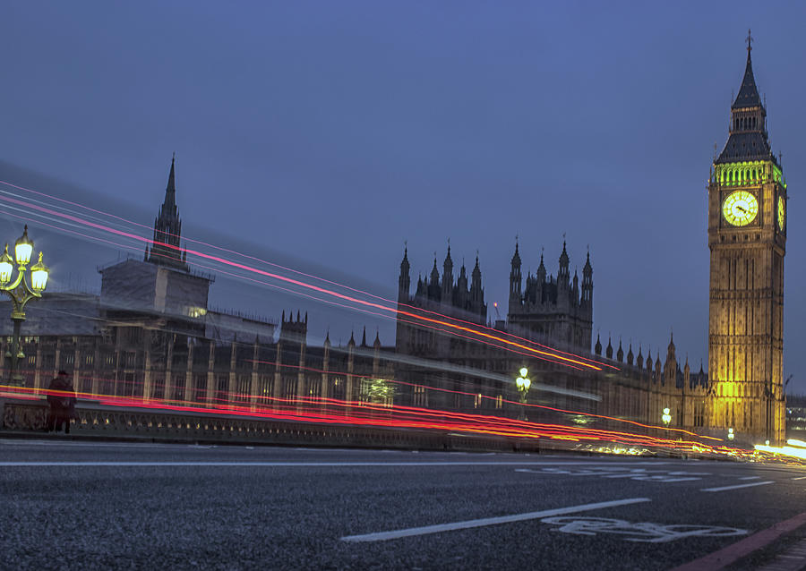 Westminster Bridge Lights Photograph