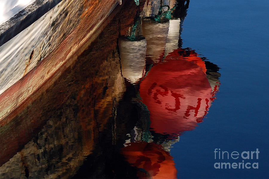 Bouy Reflection Photograph by Chuck Flewelling