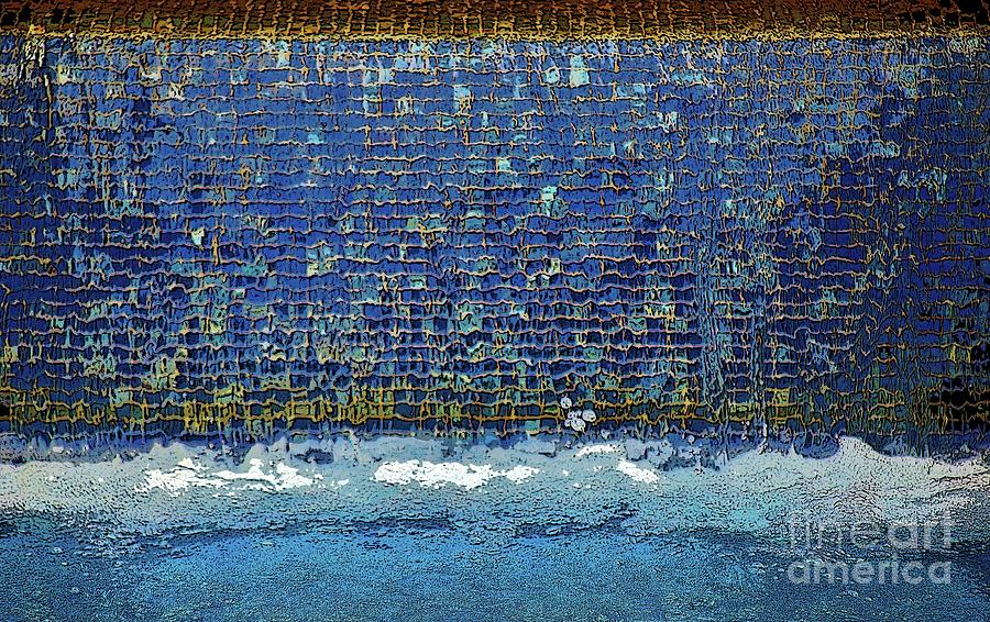 Wet Blue Wall Abstract Photograph by Craig Wood