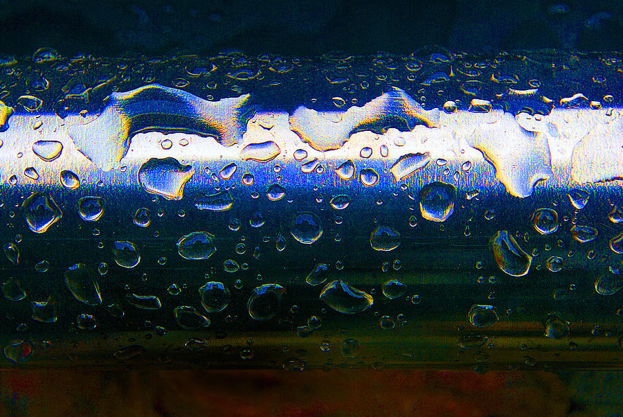 Wet Steel Blue Photograph by Steve Somerville