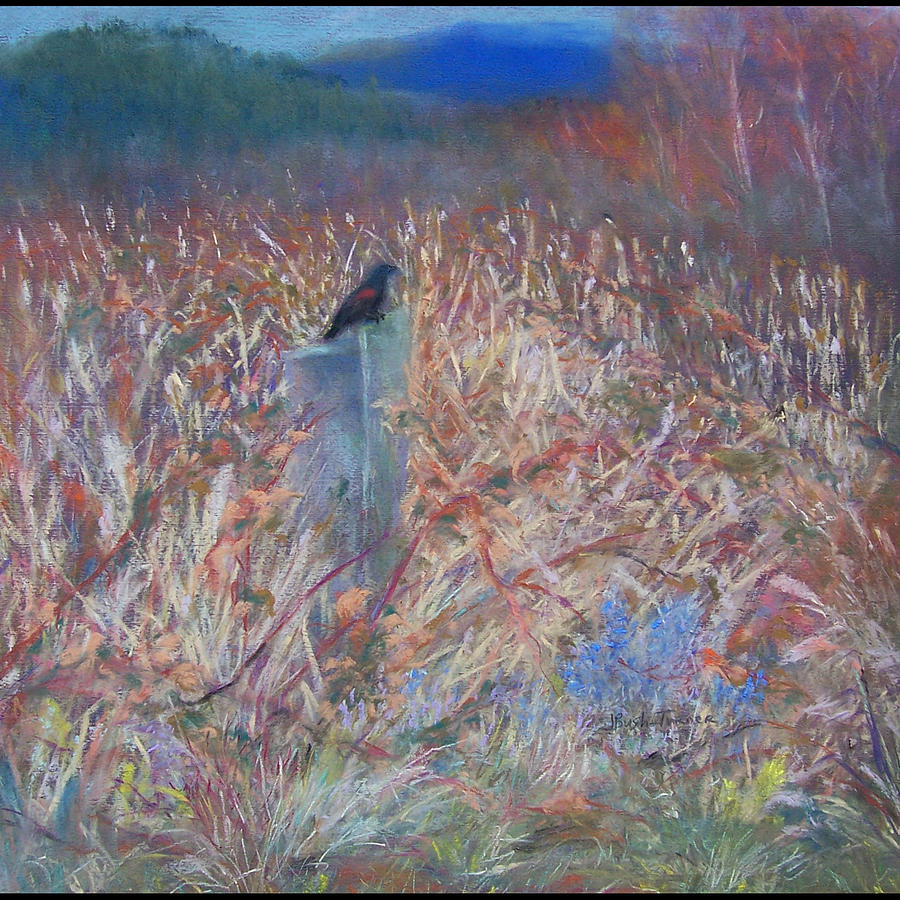 Wetland Greeter Pastel by Jackie Bush-Turner