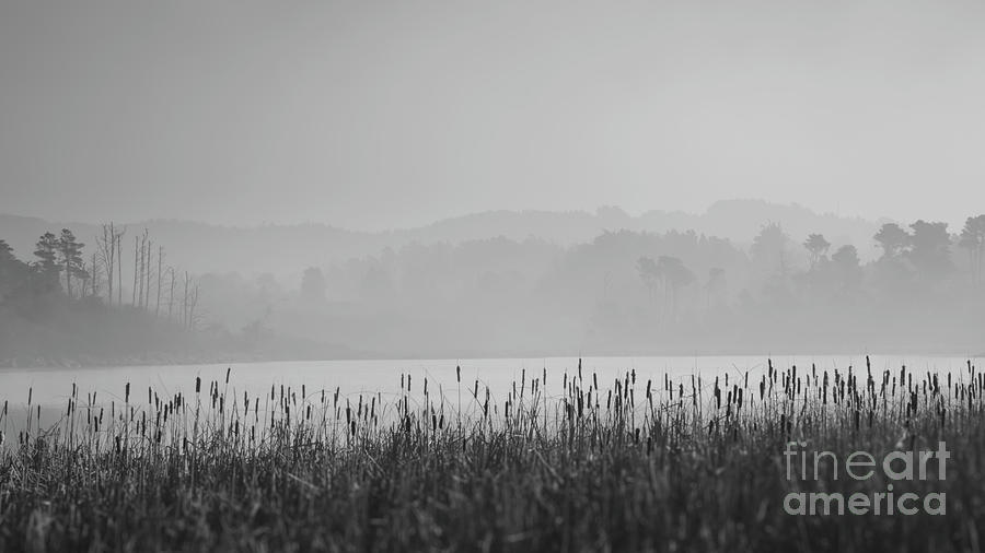 Black And White Photograph - Lake Cleone Morning Monochrome by Along The Trail