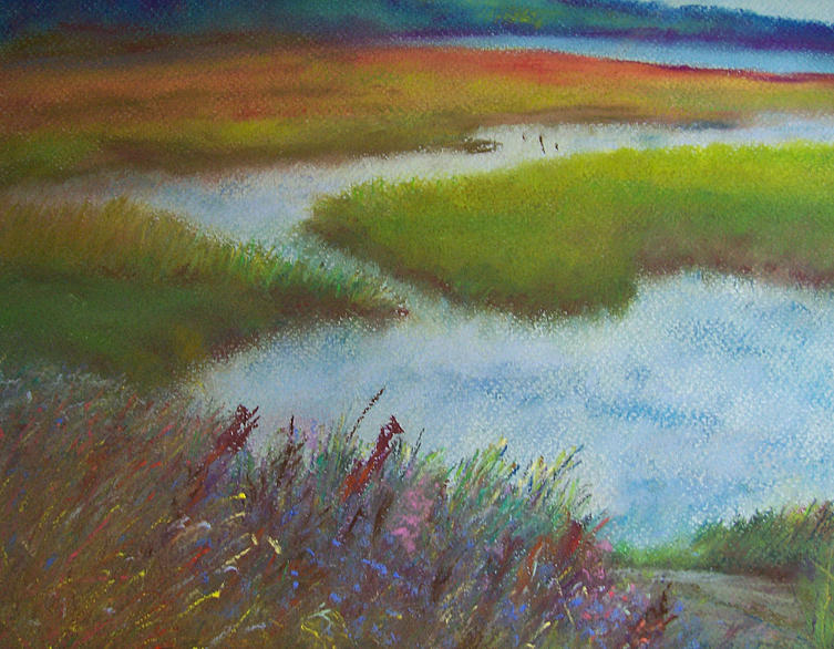 Wetlands - Summertime Pastel by Jackie Bush-Turner