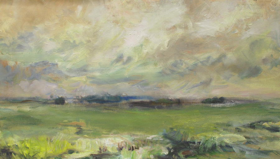 Green Painting - Wetlands by Marilyn Muller Green Painting - Wetlands by Marilyn Muller