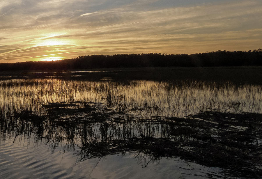 Wetlands Sundown Photograph by Robert Bolla