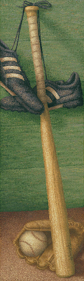 Baseball Painting - Weve Played Two by John Gilluly