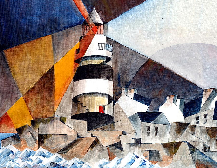 Wexford... Hookhead Lighthouse Painting by Val Byrne