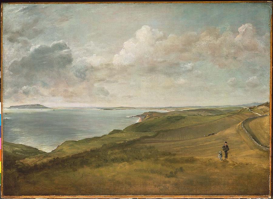 Weymouth Bay from the Downs above Painting by MotionAge Designs