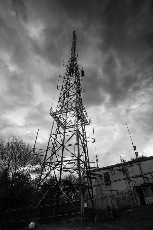 WGBH Tower in Black and White Photograph by Brian MacLean