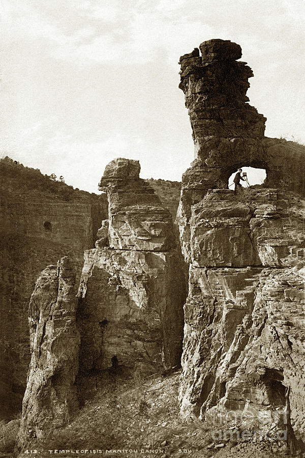 Denver Photograph - W. H. Jackson Portrait with Camera,Temple of Isis, Colorado Circa by Monterey County Historical Society