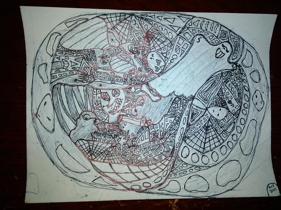 Whale bone one Mothership two Drawing by Aaron Trask Pixels