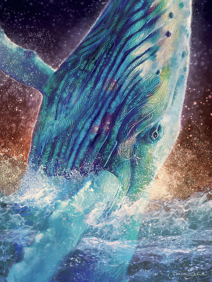 Whale Mystic Digital Art by Susan Schroder | Fine Art America