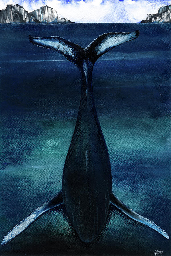 whale II Mixed Media by Anthony Burks Sr