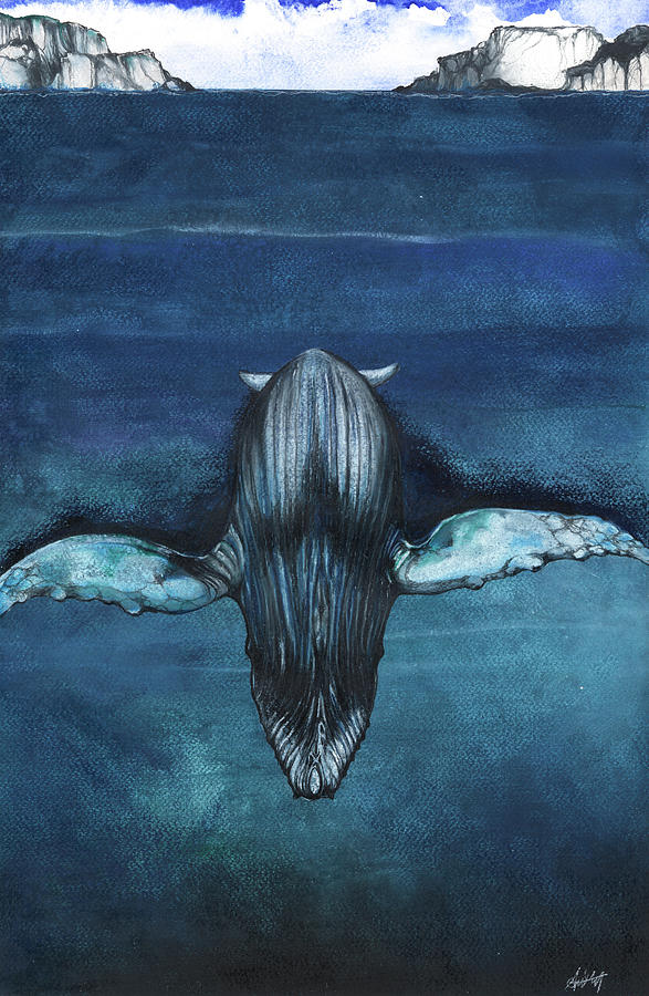 Whale III Mixed Media by Anthony Burks Sr