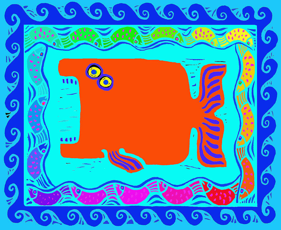 Whale of a Party Digital Art by Vagabond Folk Art - Virginia Vivier
