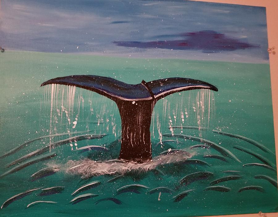 Whale Tale Painting By Jody Rindt Fine Art America