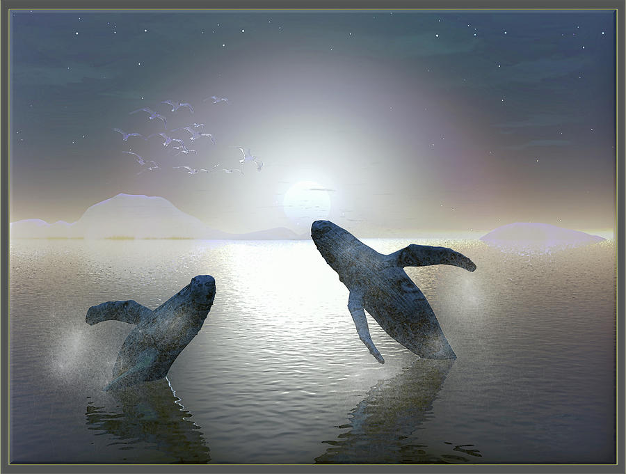 Whale Waltz Digital Art by Harald Dastis