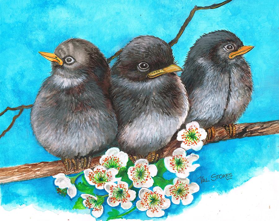 Fluffy Painting - What a big wide world by Val Stokes