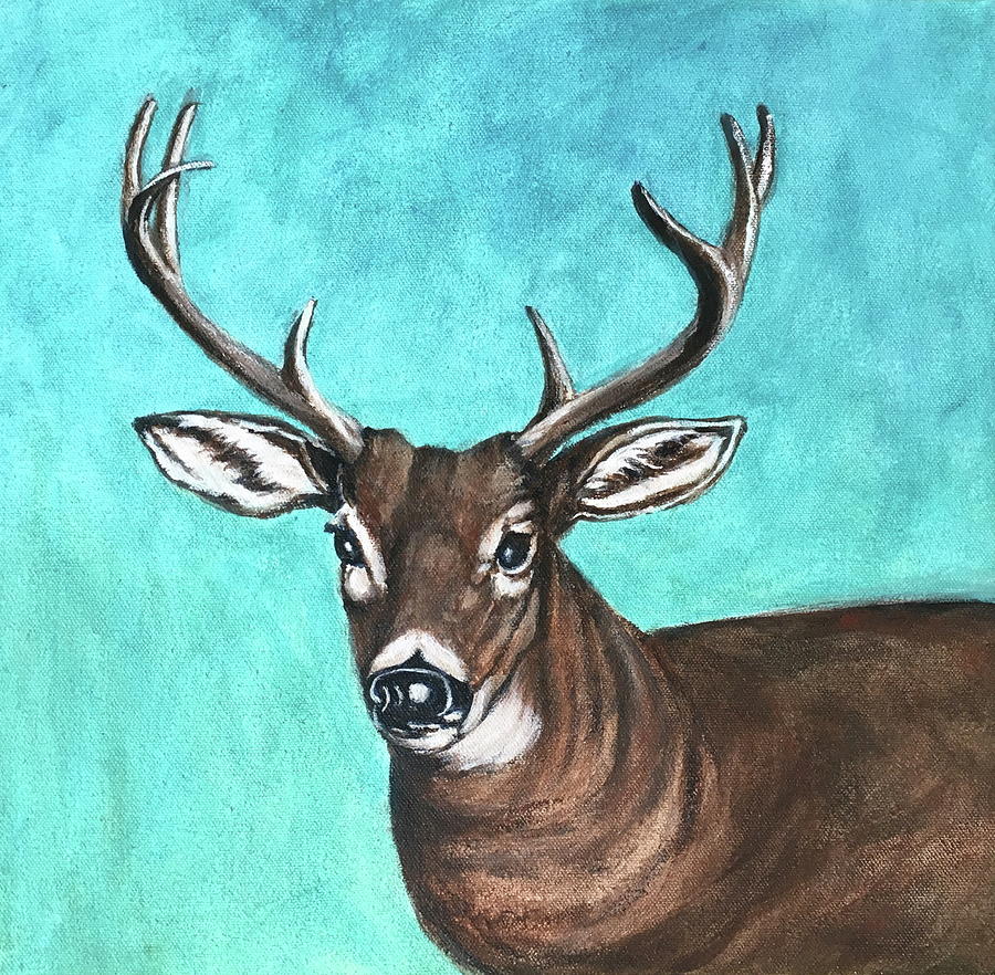 What a deer... Painting by Bonnie Peacher