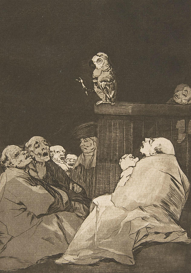 What a golden beak Relief by Francisco Goya