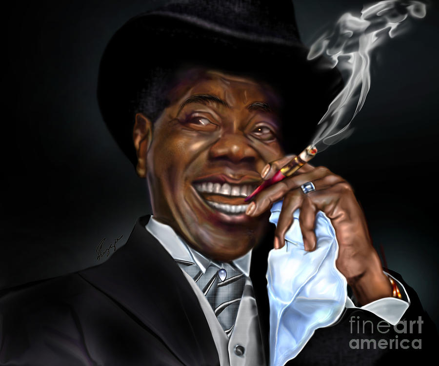 What A Wonderful World - Mister Louis Armstrong Painting by Reggie Duffie