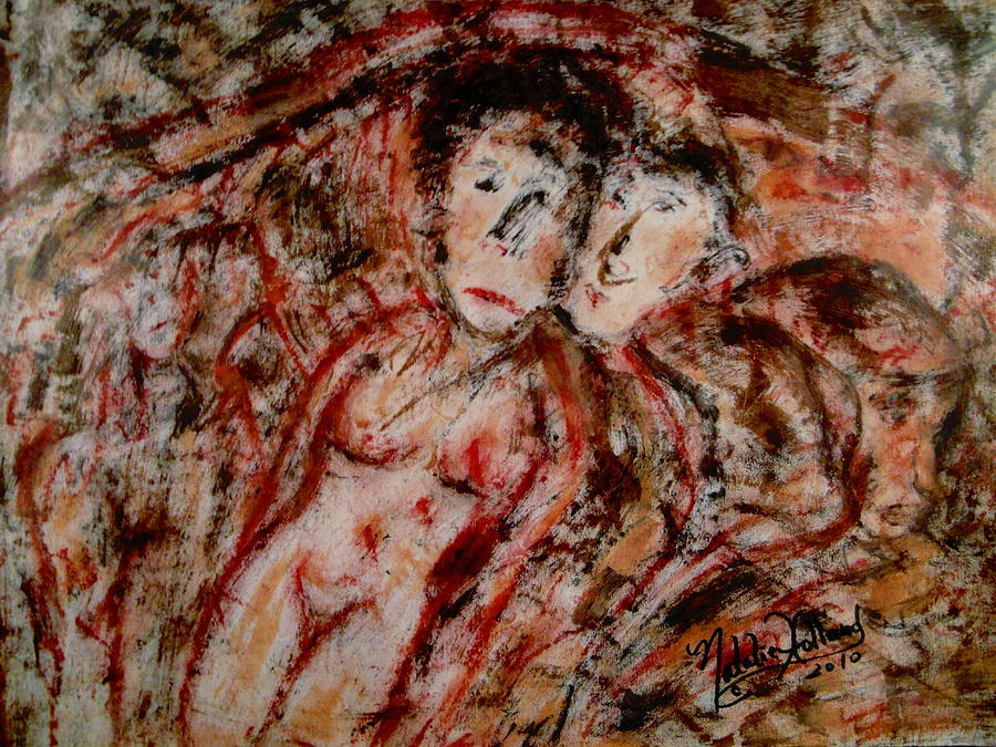 Nude Mixed Media - What Are You Looking At 18 by Natalie Holland
