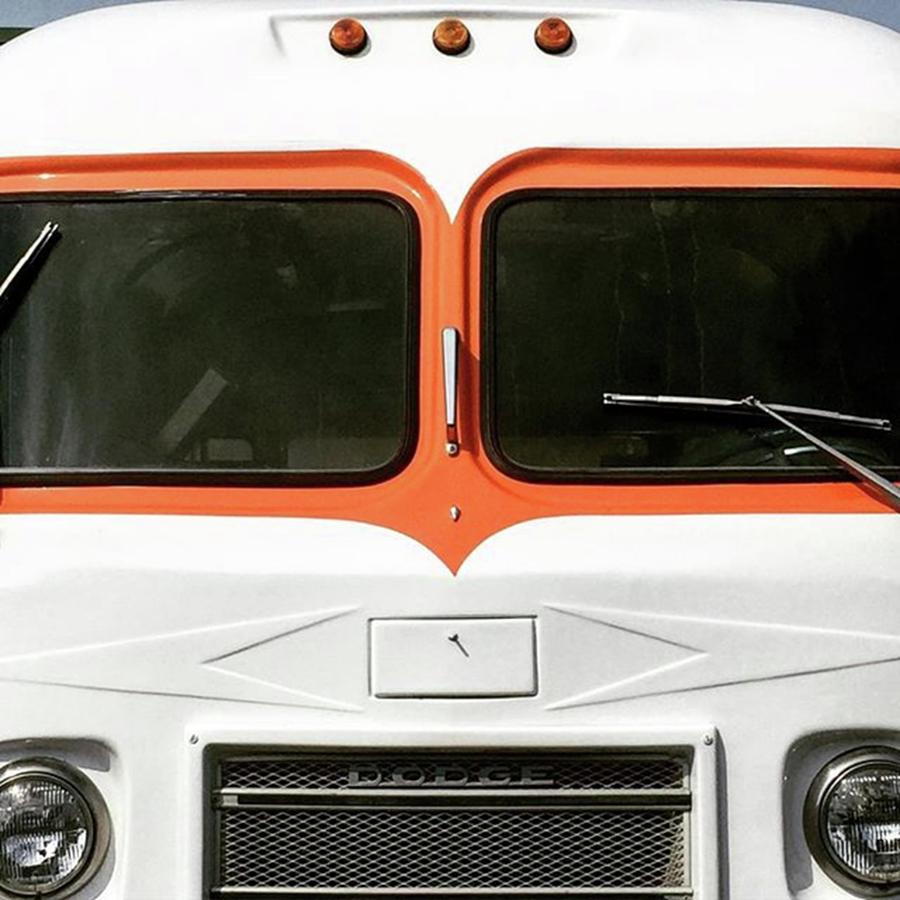 Dodge Photograph - What Big Eyes You Have! #orange #van by Ginger Oppenheimer
